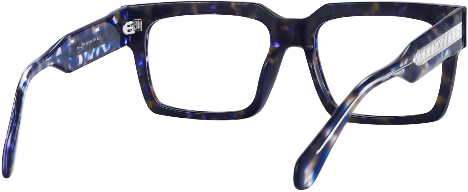 Side view of Fytoo Rectangle Tortoiseshell Acetate Full Rim Eyeglasses